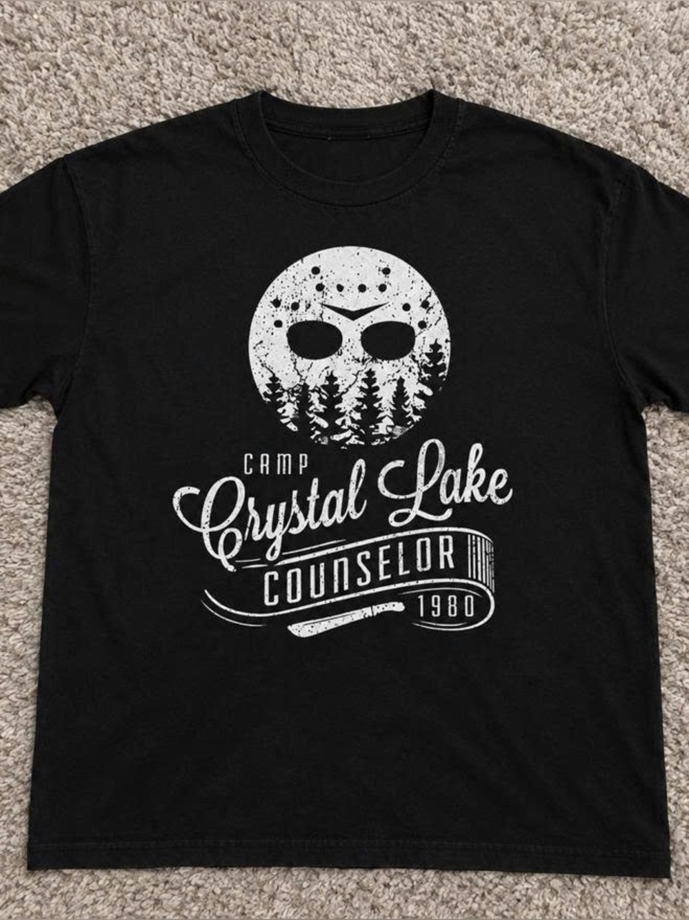 Camp Crystal Lake Counselor Graphic T-Shirt - Black